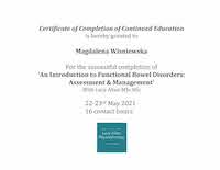 Introduction to Functional Bowel Disorders Assessment Management