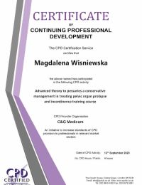 Advanced theory to pessaries a Conservative Management in treating pelvic organ prolapse and incontinence training course