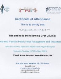 Advanced Level Female Pelvic Floor Assessment and Treatment